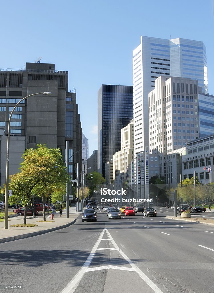 Большой Авеню в центре города Монреаль - Стоковые фото Архитектура роялти-фри
