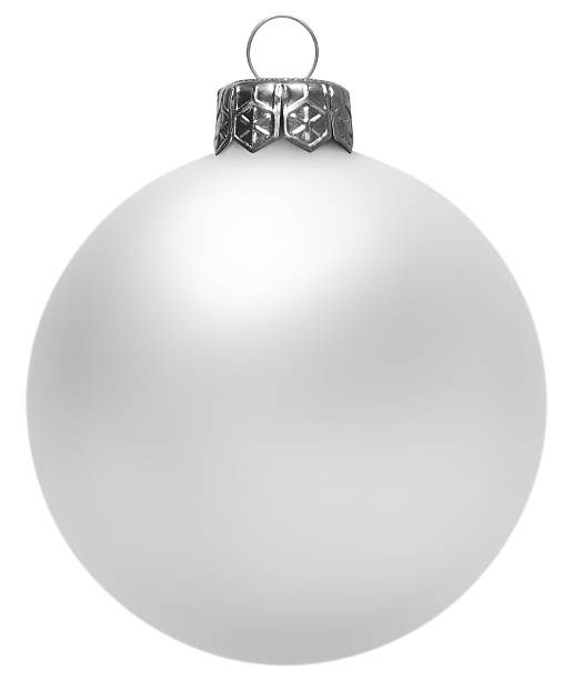 White Christmas Ball (Isolated) stock photo