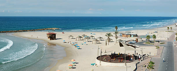 Netanya Beach, Israel stock photo