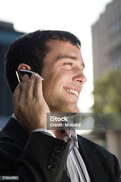 Businessman On A Cell Phone Call Stock Photo - Download Image Now - 20-24 Years, Adult, Bluetooth