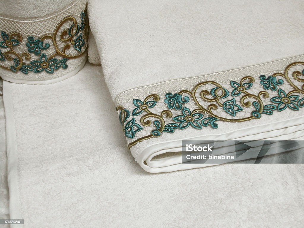 Elegante toalhas de - Royalty-free Bordado Foto de stock