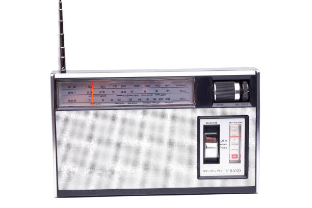 istock Vintage transistor radio isolated on white 1735438914