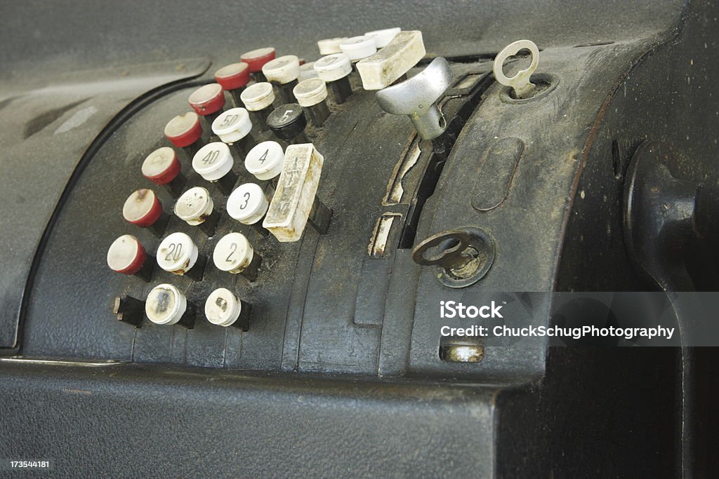 Cash Register Schlüssel Einzelhandelsgegenstaende - Lizenzfrei 1950-1959 Stock-Foto