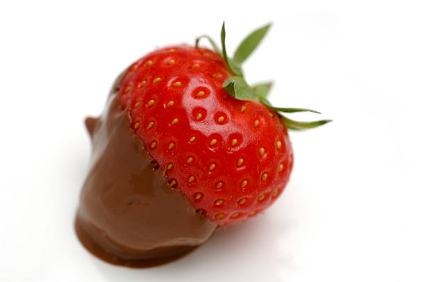 istock chocolate dipped strawberry on a white plate 173544225