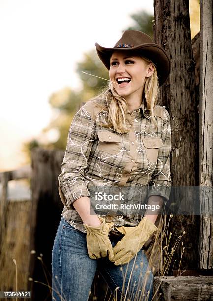 Western Girl Stock Photo - Download Image Now - Adult, Adults Only, Agriculture
