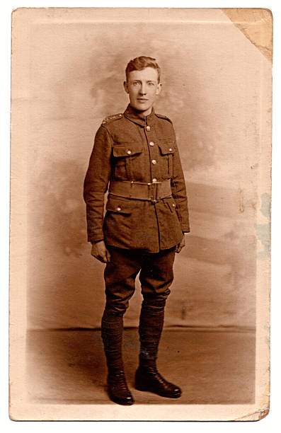 First World War Solider "A British soldier from the First World World, c.1918" military photos stock pictures, royalty-free photos & images