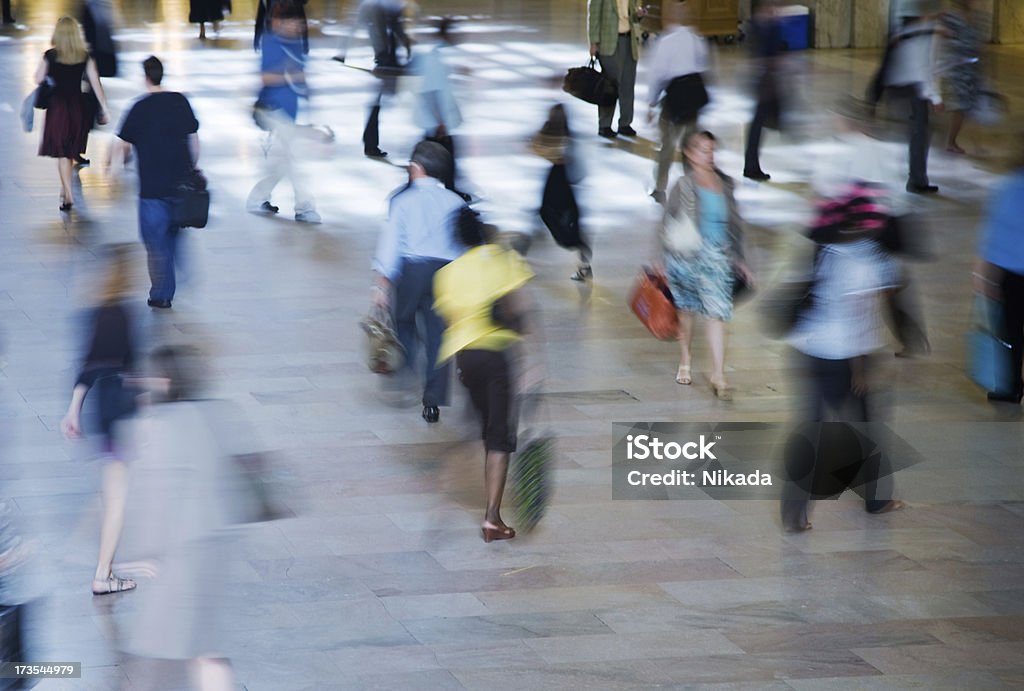 Pedestrian Traffic "moving PedestriansGrand Central Station New York, USA" Shopping Mall Stock Photo
