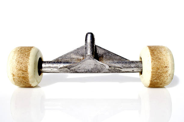 broken skateboard axle stock photo