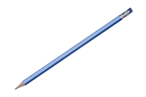 istock Single pencil close up isolated on a white background 1735454096