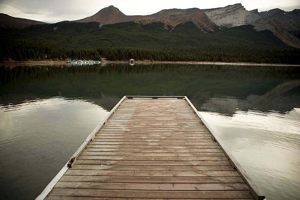 istock Dock on the lake at sunrise 173545548