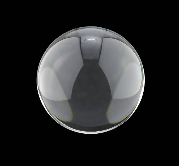 Crystal ball on black stock photo