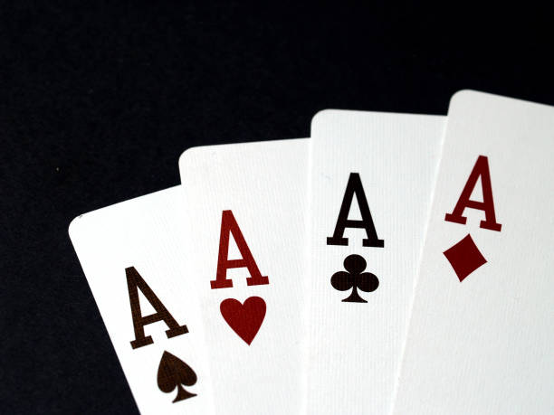 istock Isolated on black. Poker of aces 173545838