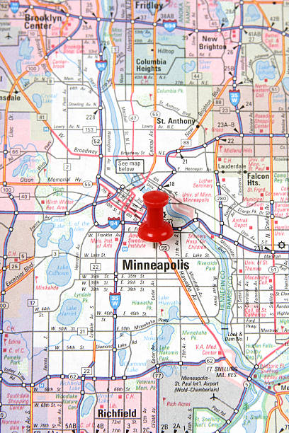 istock Map of Minneapolis Minnesota 173546311