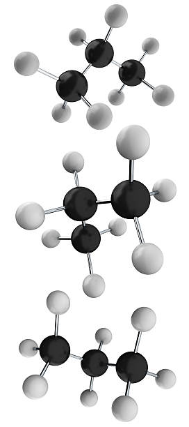 Propane Molecule C3H8 stock photo