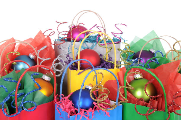 Christmas gift bags and baubles with a white background.PLEASE CLICK ON THE IMAGE BELOW TO SEE MY CHRISTMAS LIGHTBOX: