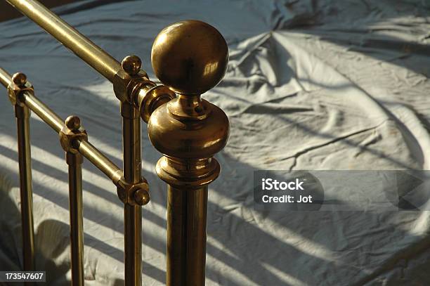 Interior Brass Bedstead Stock Photo - Download Image Now - Bed Frame, Bed - Furniture, Railing