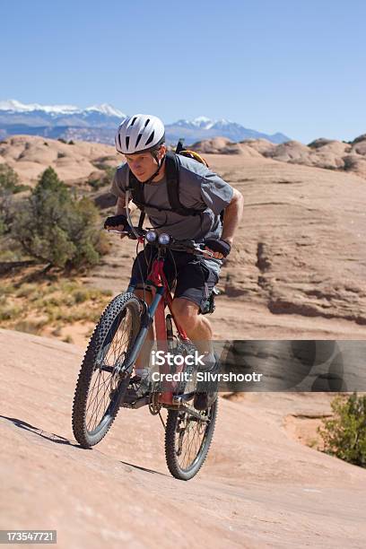 Mountain Biking The Slickrock Trail In Moab Utah Stock Photo - Download Image Now - Activity, Adult, Arid Climate