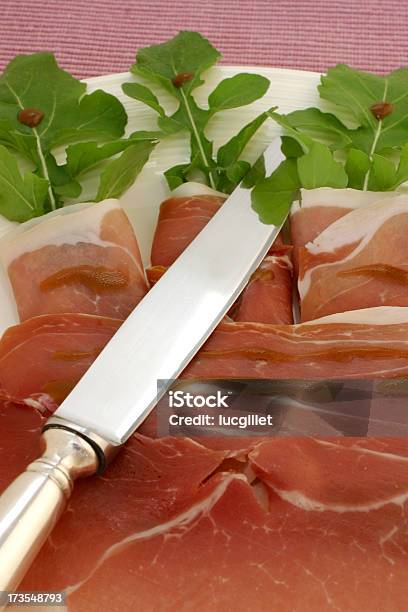 Prosciutto Crudo Di Parma Oppure Serrano - Fotografie stock e altre immagini di Aceto balsamico - Aceto balsamico, Alimentazione sana, Carne lavorata