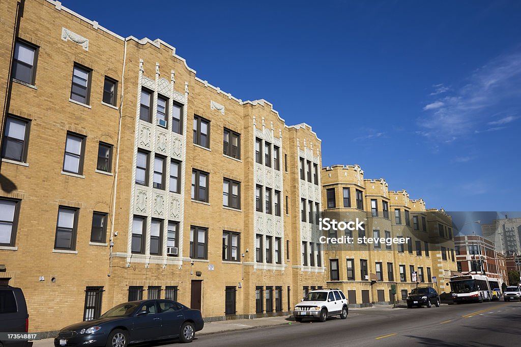 Boulevard apartamenty w Chicago - Zbiór zdjęć royalty-free (Chicago - Illinois)