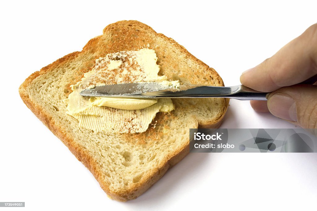 Pão e manteiga - Foto de stock de Amanteigar royalty-free