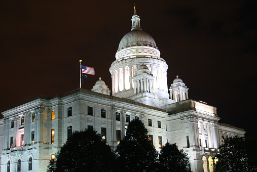 The Rhode Island State House is the capitol of the U.S. state of Rhode Island