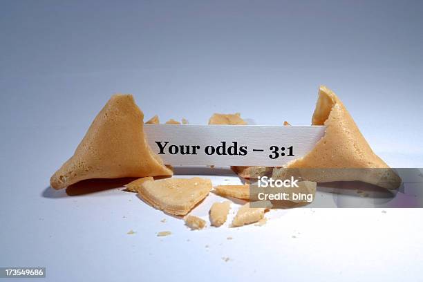 Fortune Cookie Your Odds Stock Photo - Download Image Now - Baking, Chance, Concepts