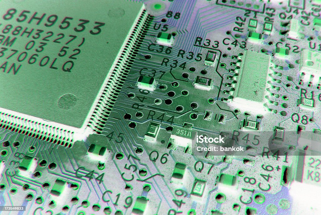 motherboard close up of computer part Computer Stock Photo