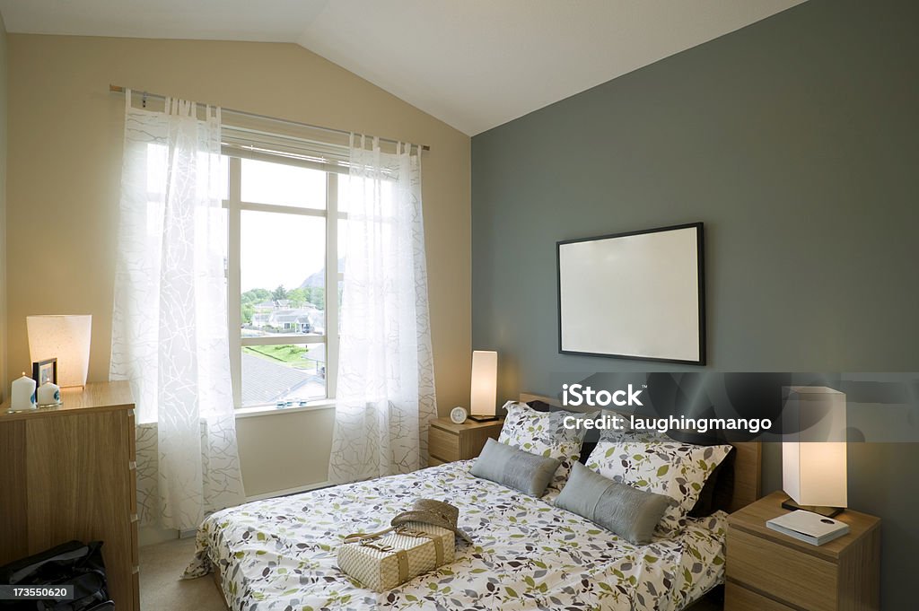 Quarto cama e pequeno-almoço - Royalty-free Almofada - Artigo de Decoração Foto de stock