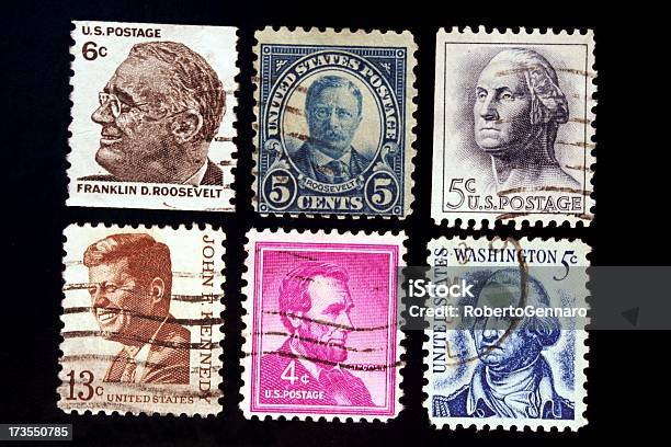Foto de Expresidentes e mais fotos de stock de Selo Postal - Selo Postal, Presidente dos Estados Unidos, Imagem múltipla