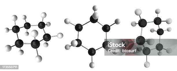 Cykloheksan Cząsteczka - zdjęcia stockowe i więcej obrazów Atom - Atom, Bez ludzi, Białe tło