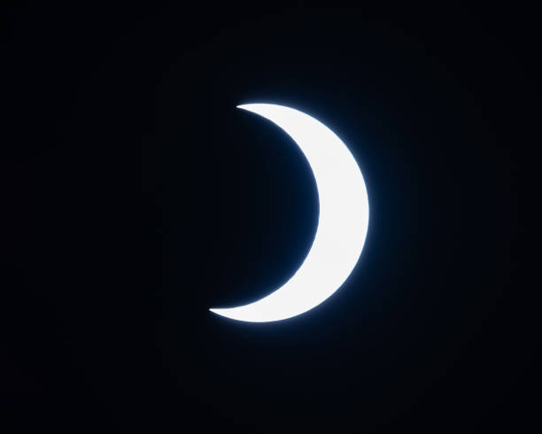 istock Partial solar eclipse at its maximum point viewed from Los Angeles, Southern California 1735508125