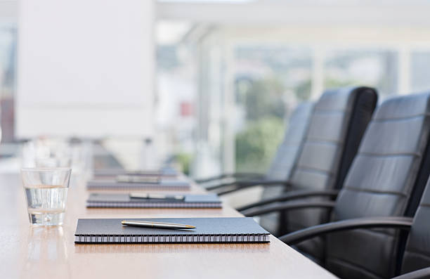 istock Closeup of notepads kept on table 173550830