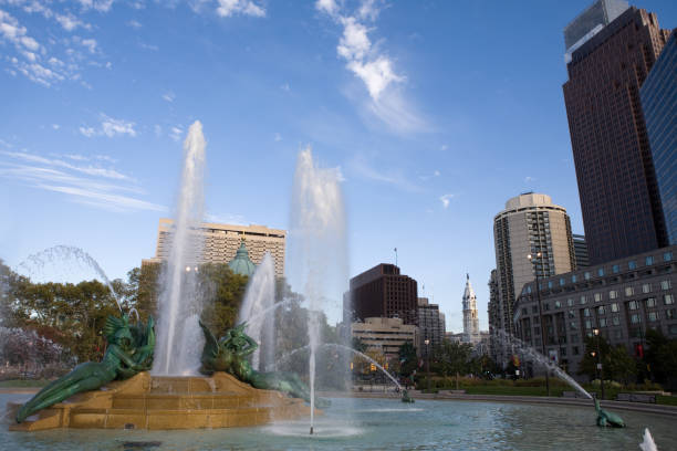 istock Public Founatin and Skyline 173551085
