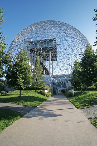 Montreal Biosphere Museum Entrance  buzbuzzer montreal city stock pictures, royalty-free photos & images