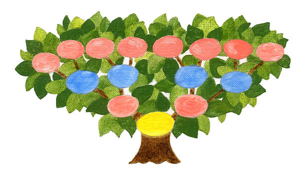 illustrations, cliparts, dessins animés et icônes de arbre généalogique, peinture à l'huile - family tree illustration and painting creativity family