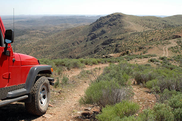 istock A red 4x4 vehicle driving in the Flinders Ranges 173551537
