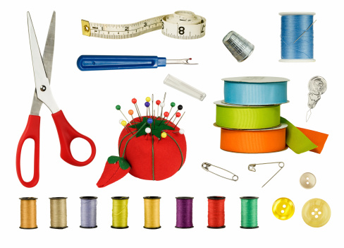 Various sewing tools isolated on whitePlease also see: