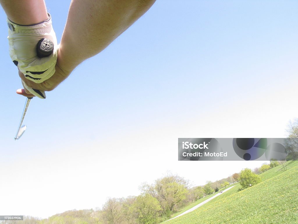 Golf: Swing out - Foto de stock de Columpiarse libre de derechos