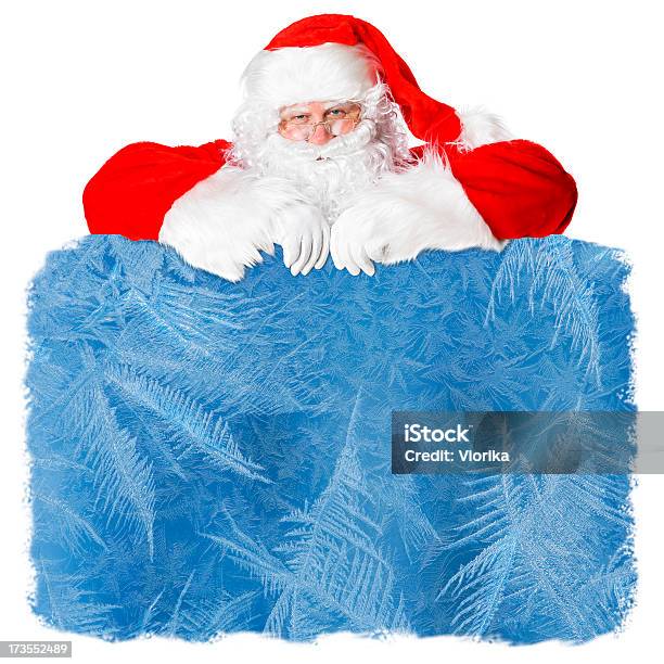 Santa Com Copyspace - Fotografias de stock e mais imagens de Adulto - Adulto, Adulto maduro, Azul