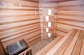 Custom home ceder sauna