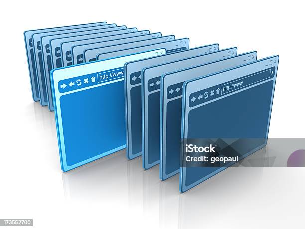 Unique Website Stock Photo - Download Image Now - Abstract, Blue, Computer Software