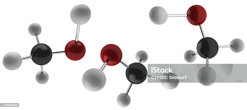 Álcool metílico (metanol) Molécula - Royalty-free Álcool Metílico - Substância Química Foto de stock