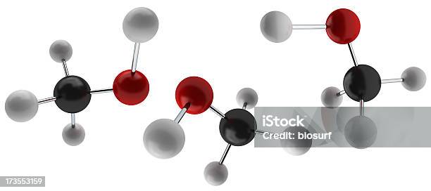 Álcool Metílico Molécula - Fotografias de stock e mais imagens de Álcool Metílico - Substância Química - Álcool Metílico - Substância Química, Estrutura molecular, Borracha - Material