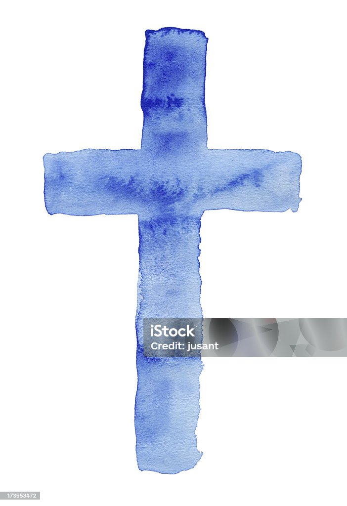 Blue wodne cross - Zbiór zdjęć royalty-free (Krzyż - Akcesoria religijne)