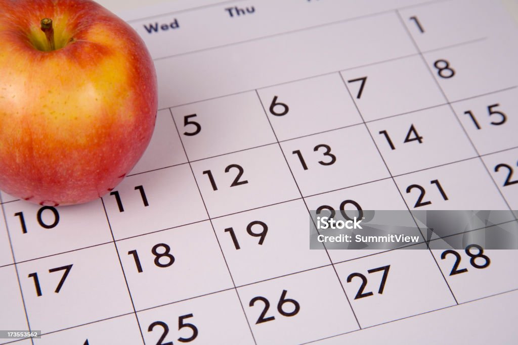 Apple al giorno - Foto stock royalty-free di Calendario