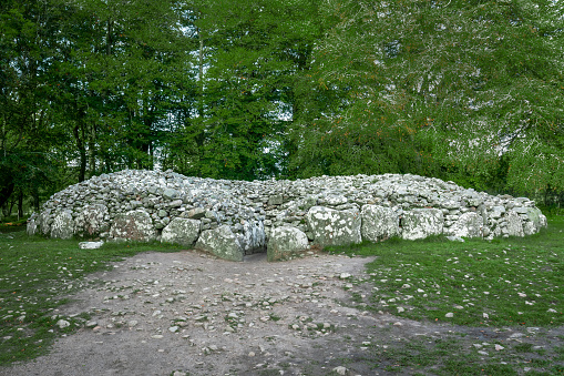 Ancient Clava Cairns monument in Scotland