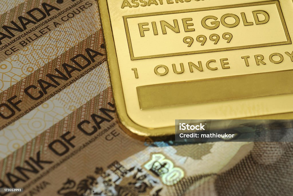 Gold - close-up "Gold and canadian currencyFINANCE, MONEY, GOLD... [/url]" Bank Account Stock Photo