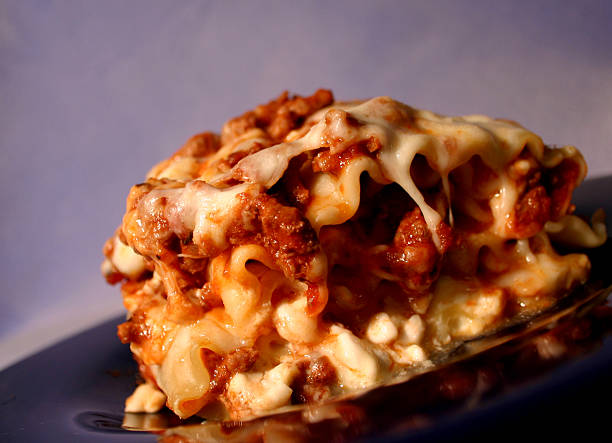 Cheesy Lasagna stock photo
