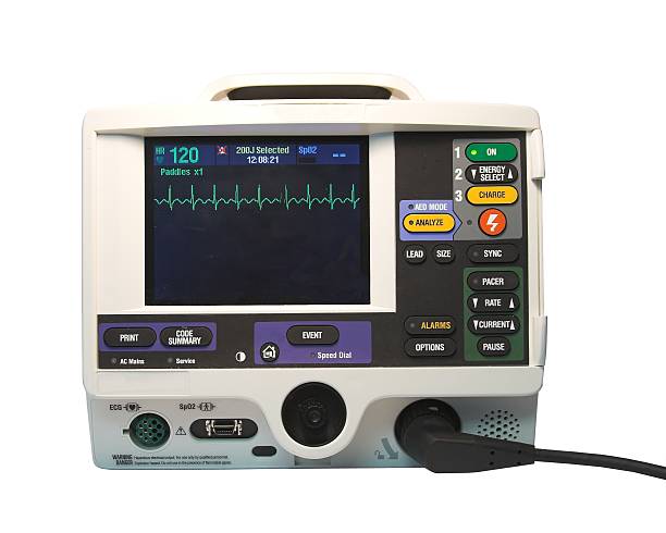 defibrillator (isolated) stock photo