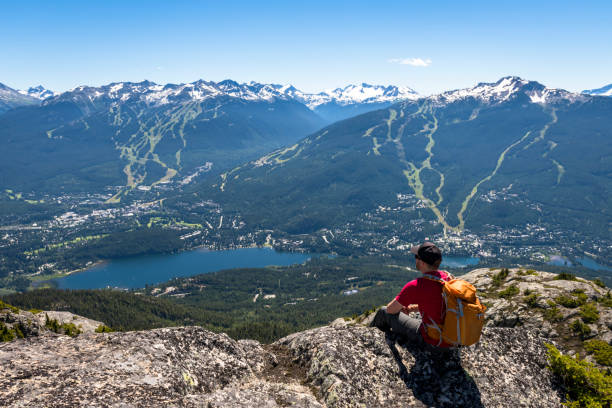 istock Man hiking in Whistler 1735541097